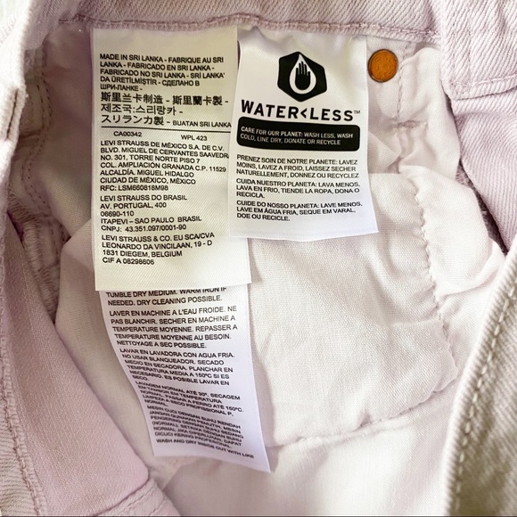 LEVI’S Ribcage Jean Shorts Purple 24 NWT - Picture 9 of 12